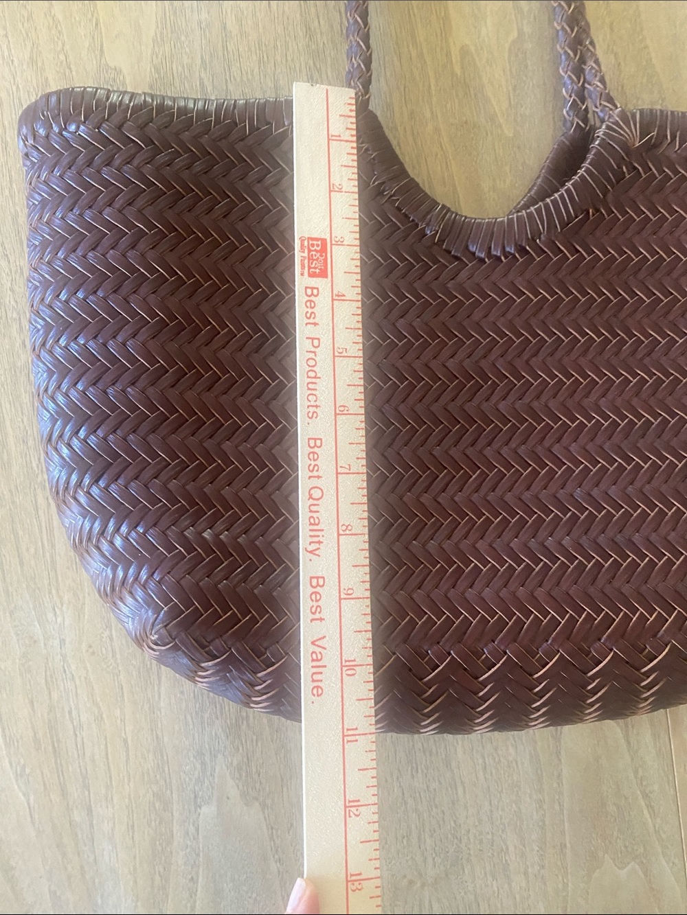 Woven Leather Tote Bag in Dark Brown
Similar to Dragon Diffusion Bag - Picture 6 of 10